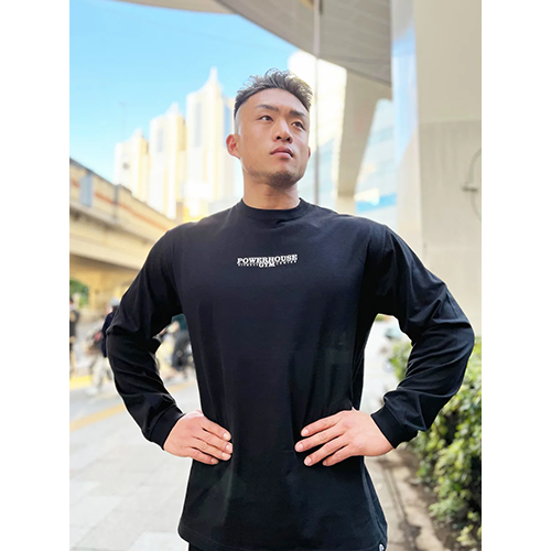 POWERHOUSE GYM プレミアムロングスリーブT BLACK