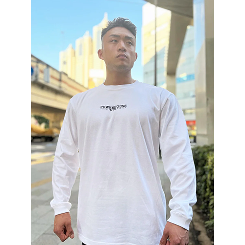 POWERHOUSE GYM プレミアムロングスリーブT WHITE