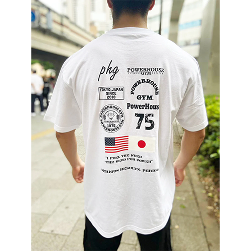POWERHOUSE GYM 日本上陸5周年 23SSプレミアムＴシャツ WHITE