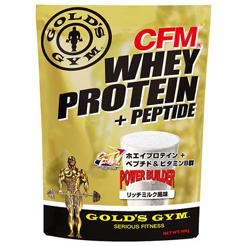 GOLD'S GYM ホエイプロテイン+ペプチド&ビタミンB群 リッチミルク風味 900g