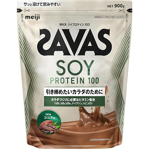 SAVAS ソイプロテイン100 ココア味 900g